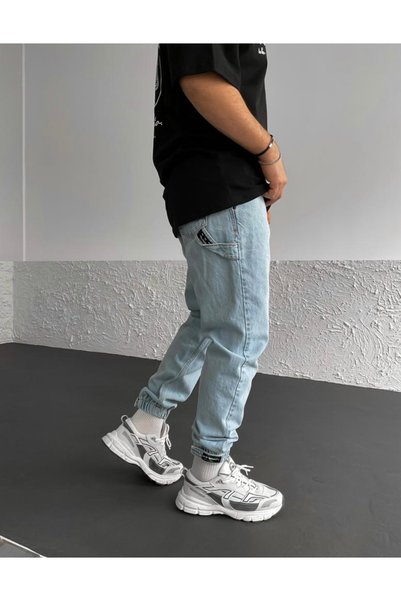 Generic Brand Ανδρικό Παντελόνι Denim Jogger – Μπλέ