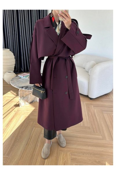 sckboutik Kadın Premium Oversize Trençkot
