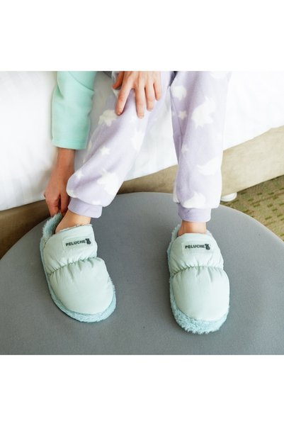 Peluche Mint Green Parachute Child Slipper Çocuk Günlük Ev Pandufu PAR-CMT Yeşil