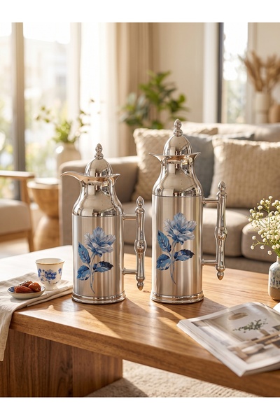 Generic Stainless Steel Tea and Coffee Set 600ml + 1L with Modern Luxury Design for High-End Serving