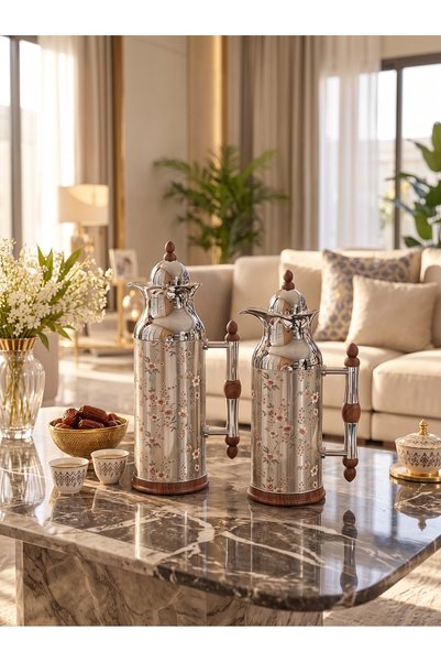 Generic Stainless Steel Tea and Coffee Set 600ml + 1L with Modern Luxury Design for High-End Serving