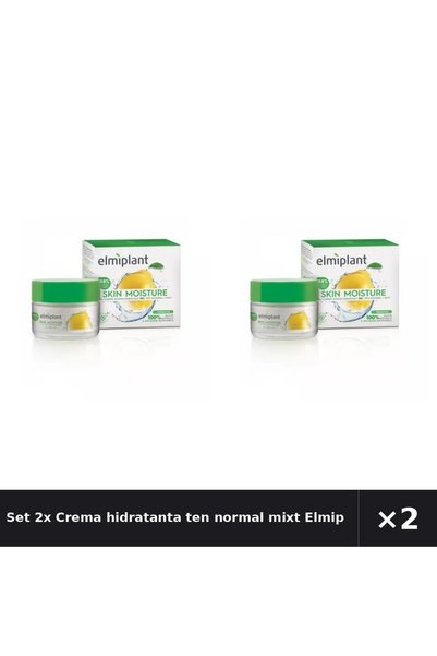 ELMIPLANT Set 2x Crema hidratanta ten normal mixt 24h Skin Moisture, 50 ml