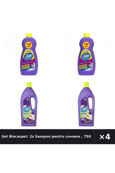 Biocarpet Set Biocarpet: 2x Sampon pentru covoare , 750 ml + Sampon pentru co...