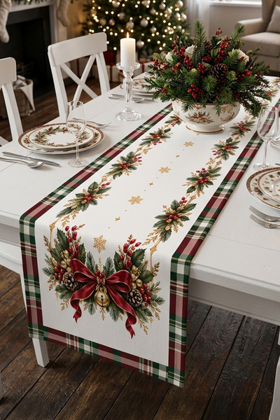 Bertille Home Божићна серија 140x40 цм дигитално штампана трка (Божићни Ноел)