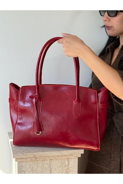 lalettobags Women's Mila Model Shiny Leather Shoulder Bag
