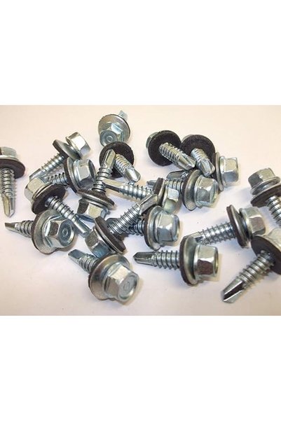 Merriway SCREW SELF DRILL HEX HD BONDED WSHR ZP 6.3 x100mm