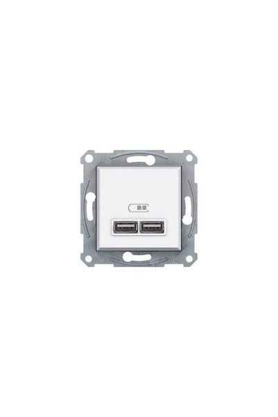 Schneider Electric EPH2700221 Asfora Beyaz İkili USB Prizi 2.1A Type A - PH