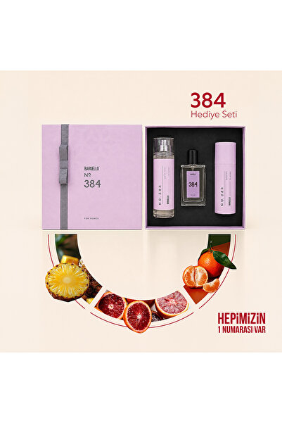 Bargello طقم هدايا بارجيلو No.384 للنساء — عطر 50 مل + ٢ بادي مست 210 مل
