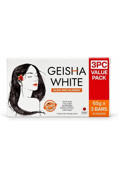Geisha White قطعة منظفة مكثفة للبشرة - 3 قطع × 65 جرام
