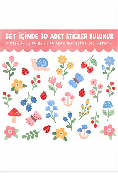 LABELOVE Renkli Bahçe Çocuk Odası Duvar Sticker
