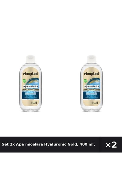 ELMIPLANT Set 2x Apa micelara Hyaluronic Gold, 400 ml,