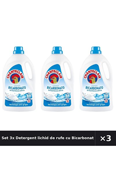 Chanteclair Set 3x Detergent lichid de rufe cu Bicarbonat, Chanteclair, 1575m...