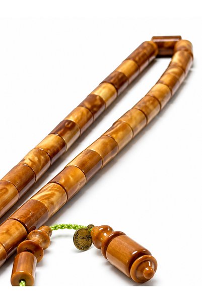 Deniz Elmasları Dalgıç Usta Signed Kuka Prayer Beads 7X11 mm Cut Model Handcrafted Special Design Men's Prayer Beads