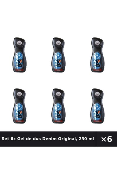 Denim Set 6x Gel de dus Original, 250 ml