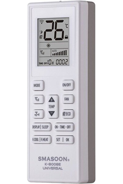 OEM Smasoon K-8008E Καθολικό Τηλεχειριστήριο Κλιματιστικού Γκρι - (K-8008E G)
