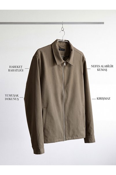 LC Waikiki Özmarka New Season Beige Loose Fit Men's Jacket