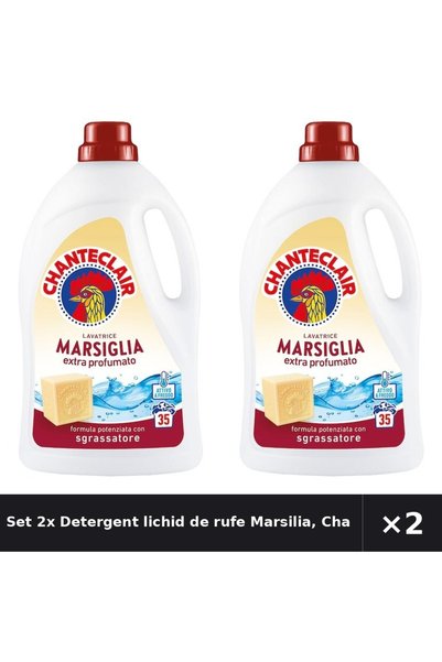 Chanteclair Set 2x Detergent lichid de rufe Marsilia, Chanteclair, 1575ml, 35...