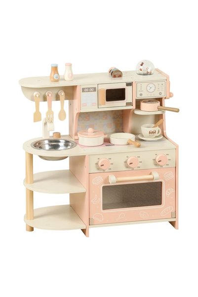 Picodino Wooden coffee play set for children, Kitchen toy set, Toy food and a...
