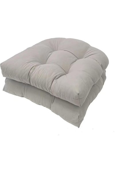 GENERAL Patio Cushion Outdoor Chair Cushion Set of Two, Indoor/Outdoor Wicker...