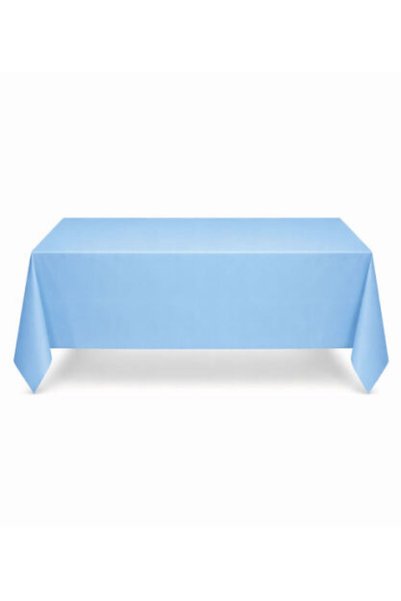 DEHAPARTY Blue Color Disposable 120x180 Cm Plain Disposable Plastic Tableclot...