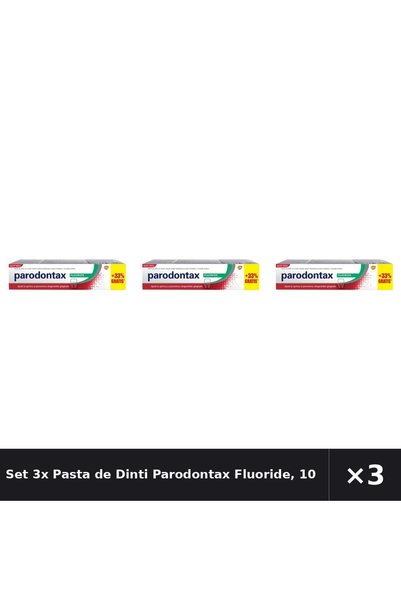 Parodontax Set 3x Pasta de Dinti Fluoride, 100 ml