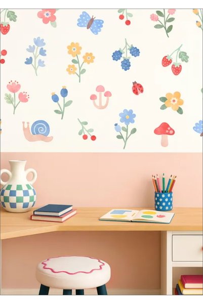 LABELOVE Renkli Bahçe Çocuk Odası Duvar Sticker