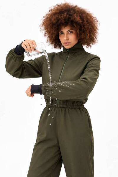 Zula Moda Theyyou Women's Snowsuit Water Repellent Inner Zipper with Finger L...