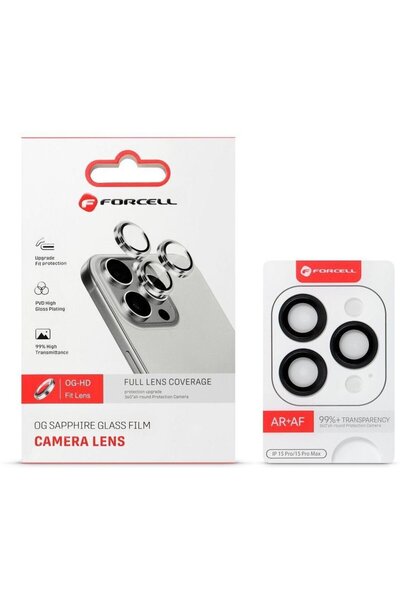 OEM Γυαλί Κάμερας για iPhone 18 Pro / 18 Pro Max Forcell Premium ασημί