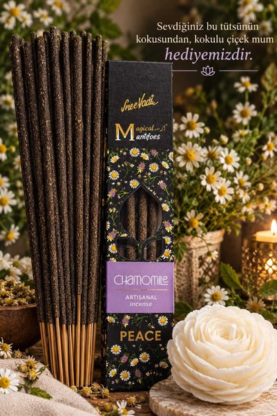 Chamomile Premium Tütsü -MUM HEDİYELİ- Magical Manifest- Doğal El Yapımı Papatya