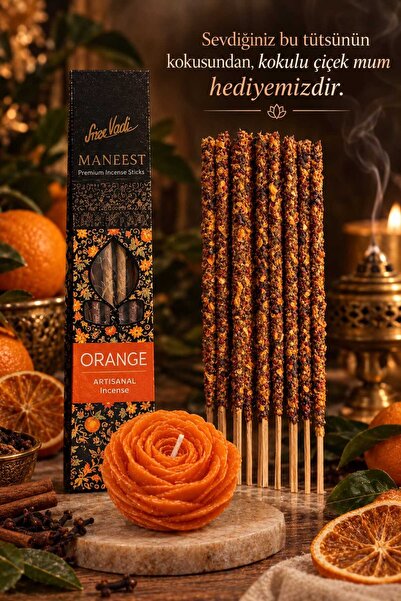 Orange Premium Tütsü -MUM HEDİYELİ-Magical Manifest - Doğal El Yapımı Portakal