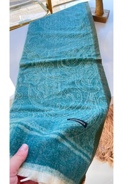 EB SCARF Șal de umăr din lână și cașmir cu model Etro