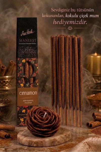 Cinnamon Premium Tütsü -MUM HEDİYELİ- Magical Manifest-Doğal El Yapımı Tarçın