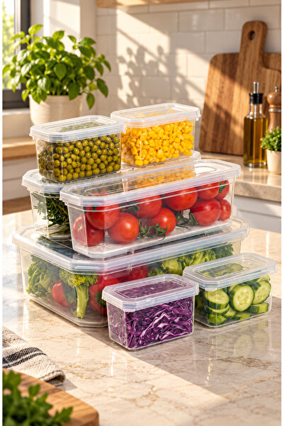 Cornella 7-Piece Storage Container Set with Strainer 5 L - 1.75 L - 360 ml