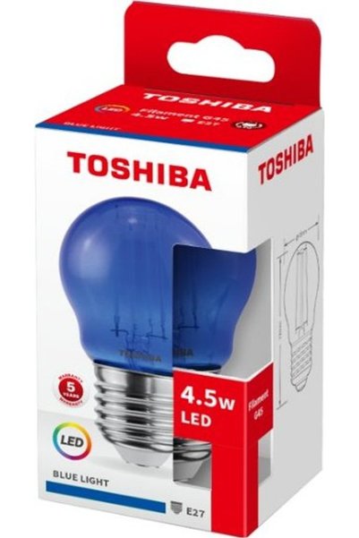 Toshiba Λάμπα LED Μπλε Νήματος G45 E27 4.5W - (DELS-FGB44P5B7AF11)