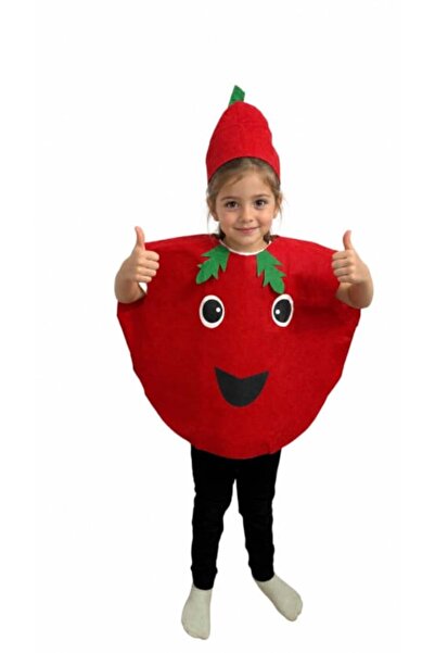 OEM Costum din pâslă pentru copii, fructe și legume, roșu