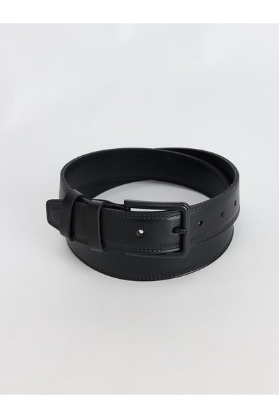 LC Waikiki Ozmarka New Season Black Genuine Leather Men's Belt