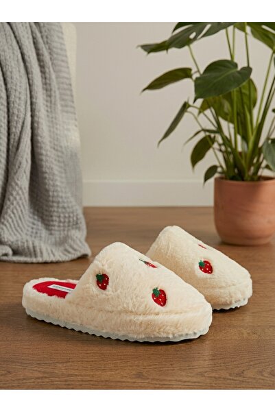 Armis Women's Fluffy Embroidered House Slippers Dowry Bundle Slippers