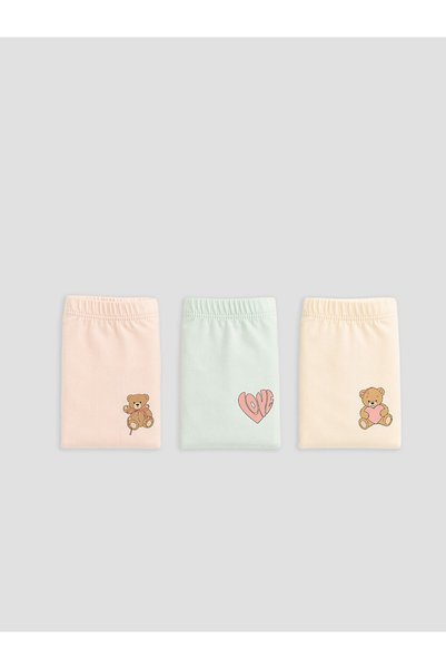 LC Waikiki Rmz Gi̇yi̇m Farkiyla 3-Pack Girls' Printed Boxers
