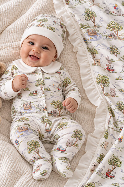 Naka Concept Hundred Acre Wood – 3 Piece Newborn Jumpsuit, Hat & Blanket Hosp...