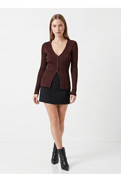 fujya Cardigan cu fir metalic