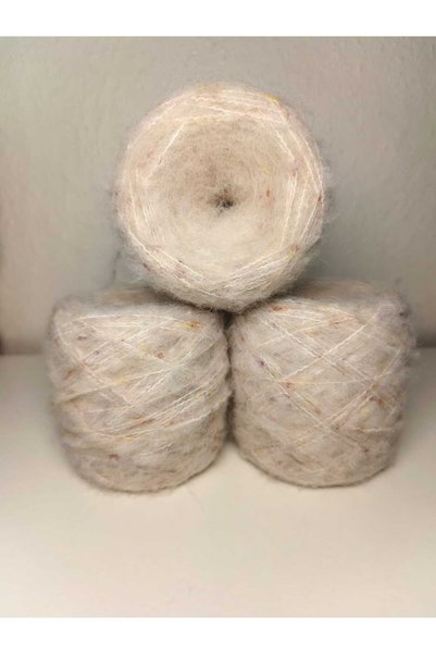 kartopya Taş Renkli Nopeli Moher Örgü İpi 300 Gr (3x100gr)