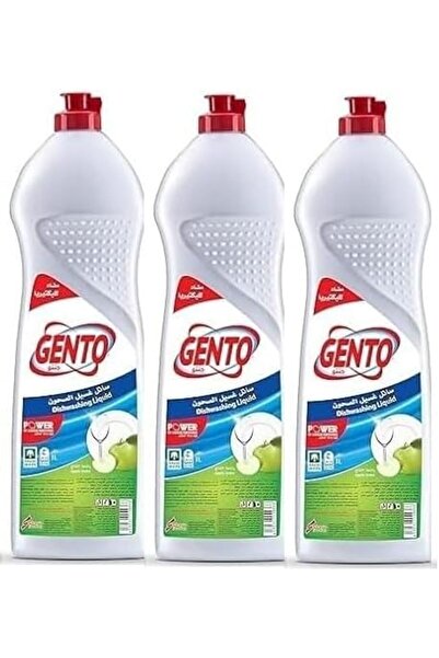Gento Dishwashing Liquid Apple 2+1L Free Pack (Total 3L)