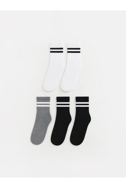 LC Waikiki Rmz Gi̇yi̇m Farkiyla Striped Men's Socks 5-Pack