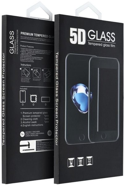 OEM 5D Πλήρους Κόλλησης Σκληρυμένο Γυαλί Για iPhone 17 Pro / 18 Pro Μαύρο + Ε...