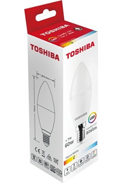 Toshiba Led C37 E14 7W 3000K - (DELS-CD3400714AE21)