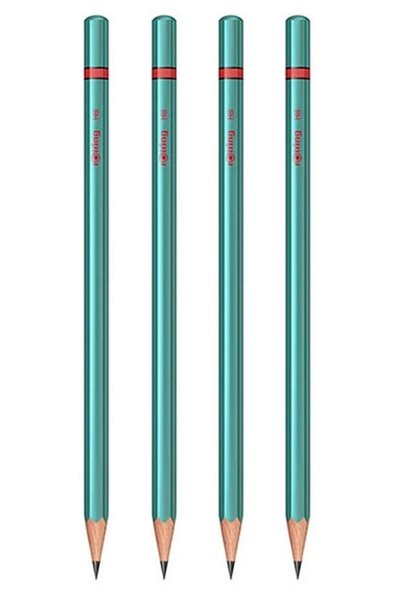 Rotring قلم رصاص معدني HB عبوة من 4 قطع باللون الأخضر