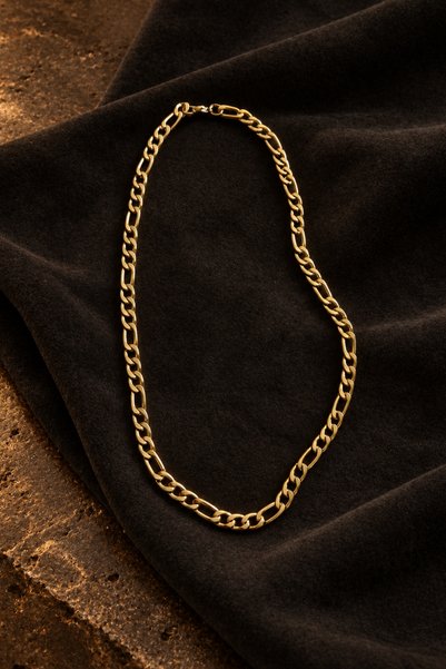 laria jewelry Steel Figaro Chain Men's Necklace