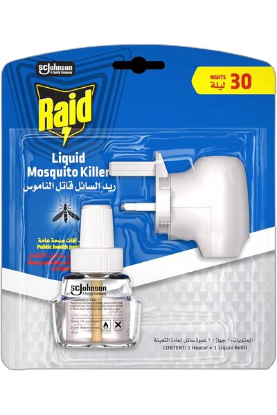 Raid Mosquito Repellent for 30 Nights Protection, Electric Diffuser with Refi...