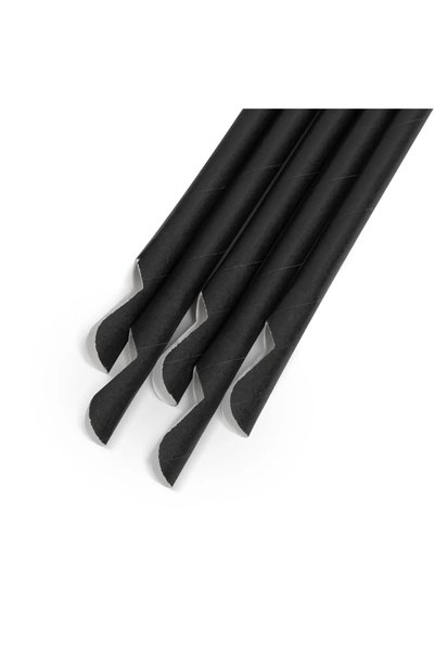 FAMİLY Paie hartie cu lingurita 150 buc, negre, , 200 mm