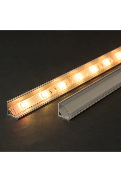 Phenom Capac profil LED transparent 1m, difuzor banda LED colt, policarbonat,...
